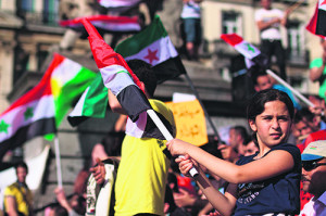 syrien demonstration foto gwenael plaser