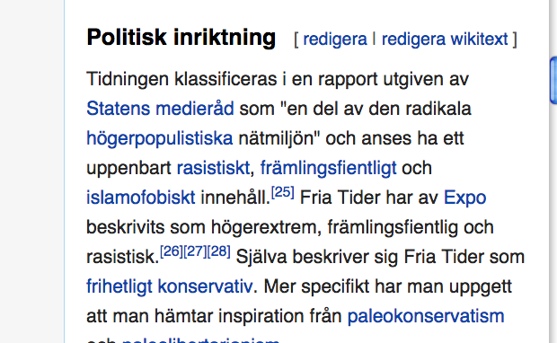 Beskrivning av Fria Tider på Wikipedia.