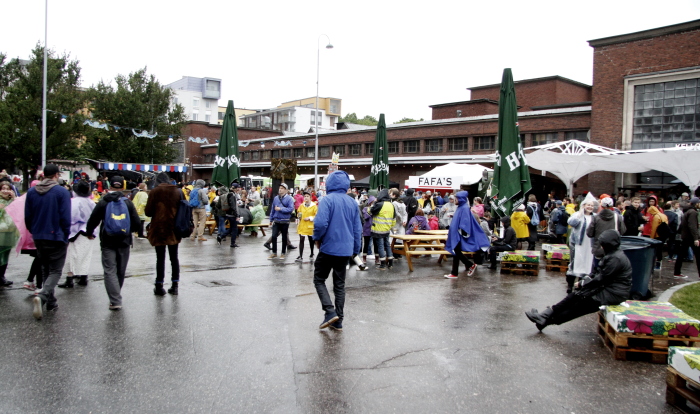 Lördagen på Slakteriet var mäkta regnig.